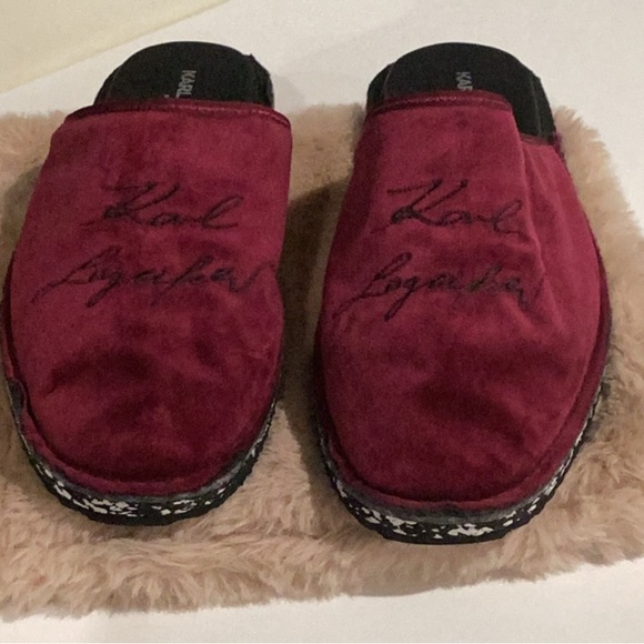 Karl Lagerfeld Women\'s Red Slippers